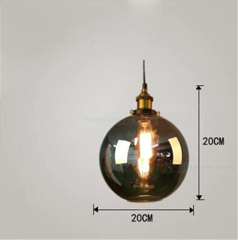 Afralia™ Nordic Glass Ball Pendant Lights for Modern Living Room LED Decor