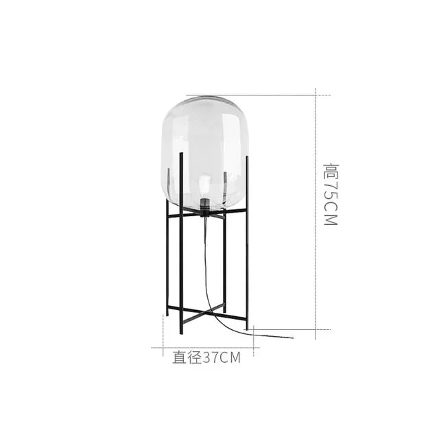 Afralia™ Glass Ball LED Floor Lamp - Postmodern Scandinavian Design