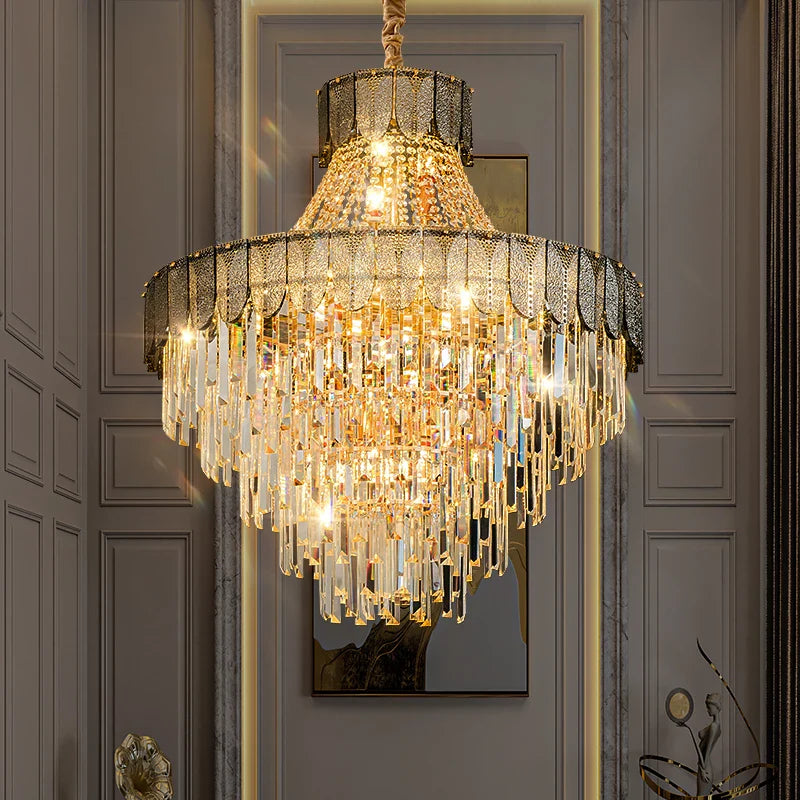 Afralia™ Crystal Chandelier: Luxurious Modern Living Room Villa Light Fixtures