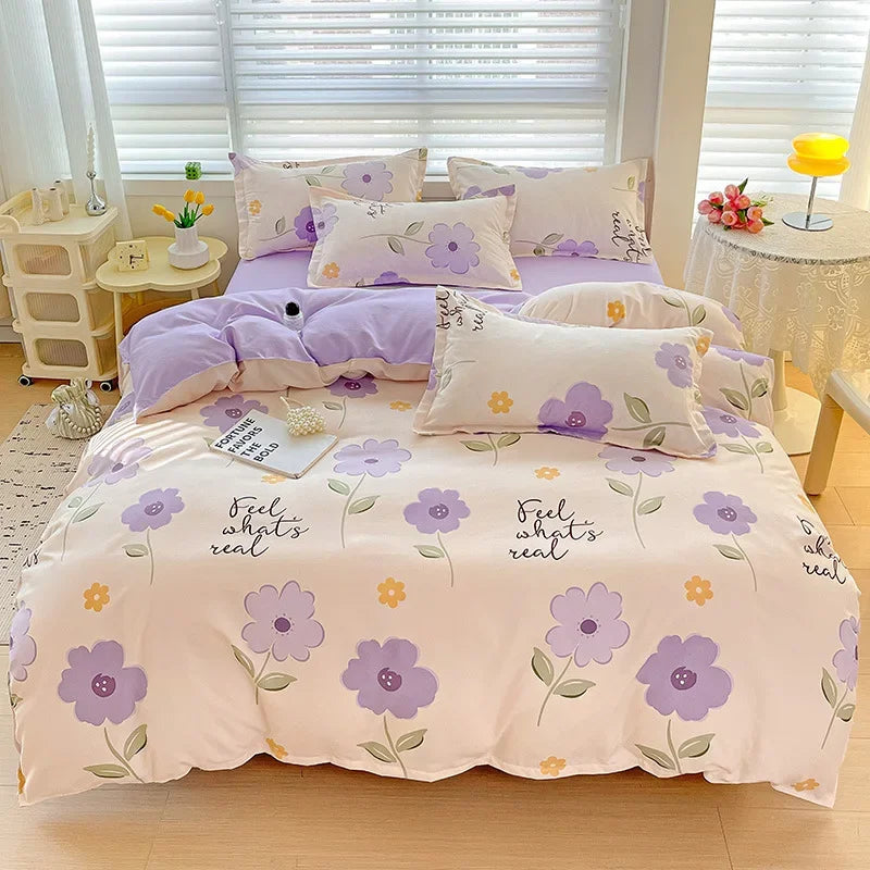 Afralia™ Cotton Printed Bedding Set: Cozy, Breathable, All Seasons Comforter Set