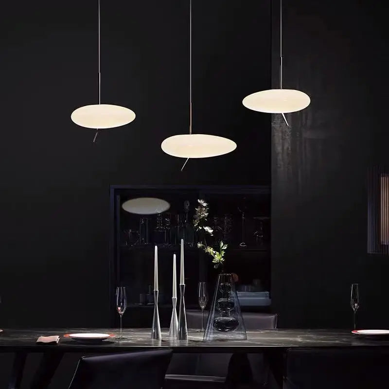 Afralia™ Modern Dimmable Glass Chandelier LED Pendant Lamp for Bedroom Living Room