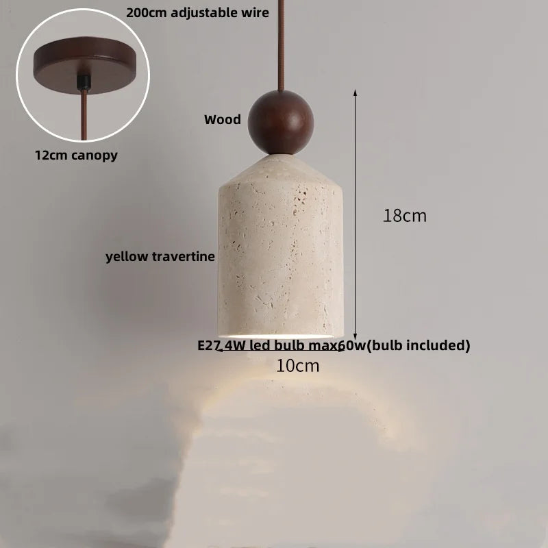 Afralia™ White Glass LED Pendant Light Fixture Nordic Modern Hang Lamp Stone Wood Bar Kitchen