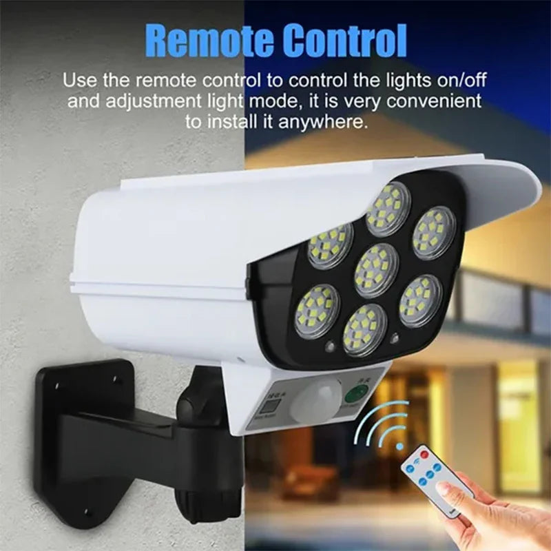 Afralia™ Solar Security Camera Light 3 Mode Outdoor Motion Sensor LED Flood IP65