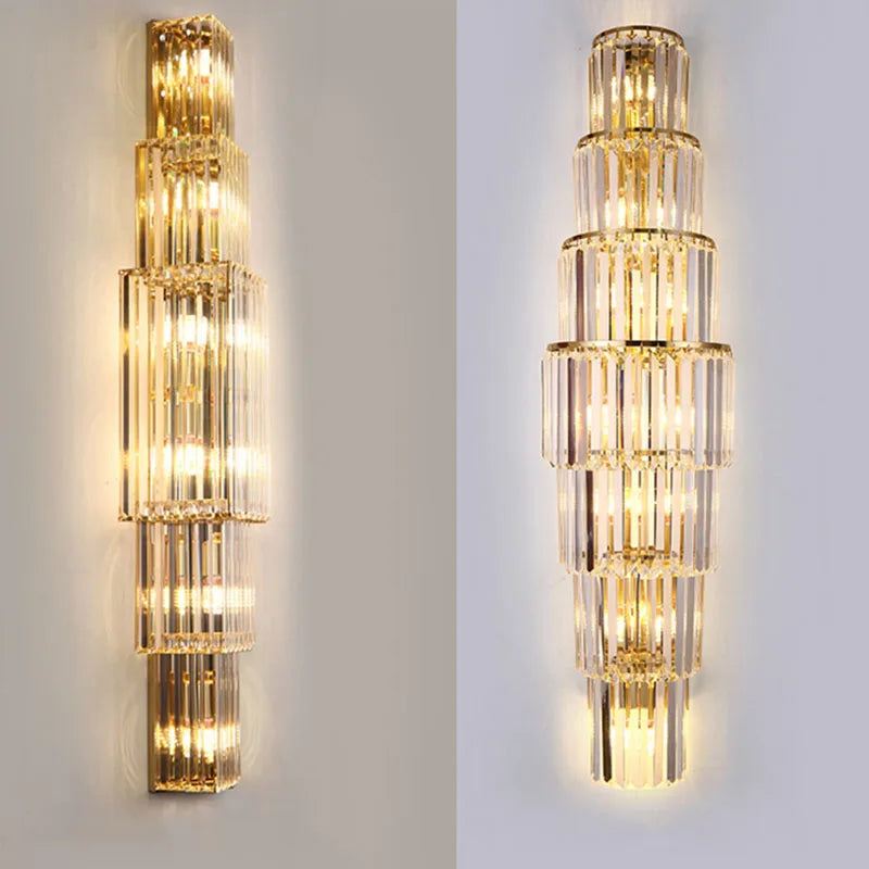 Afralia™ Crystal Wall Lamp: Elegant Lighting for Luxury Hotel, Club, Villa, Living Room, Office, Banquet