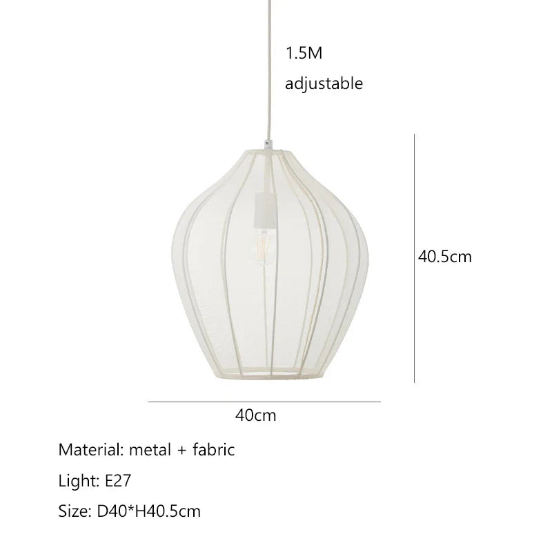 Afralia™ Nordic Fabric LED Chandelier for Home Decor and Ambient Lighting