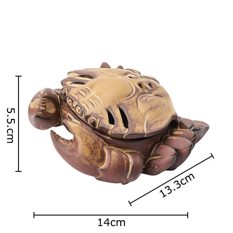 Afralia™ Crab Ceramic Incense Burner Aromatherapy Tray Room Diffuser Censer Ash Plate