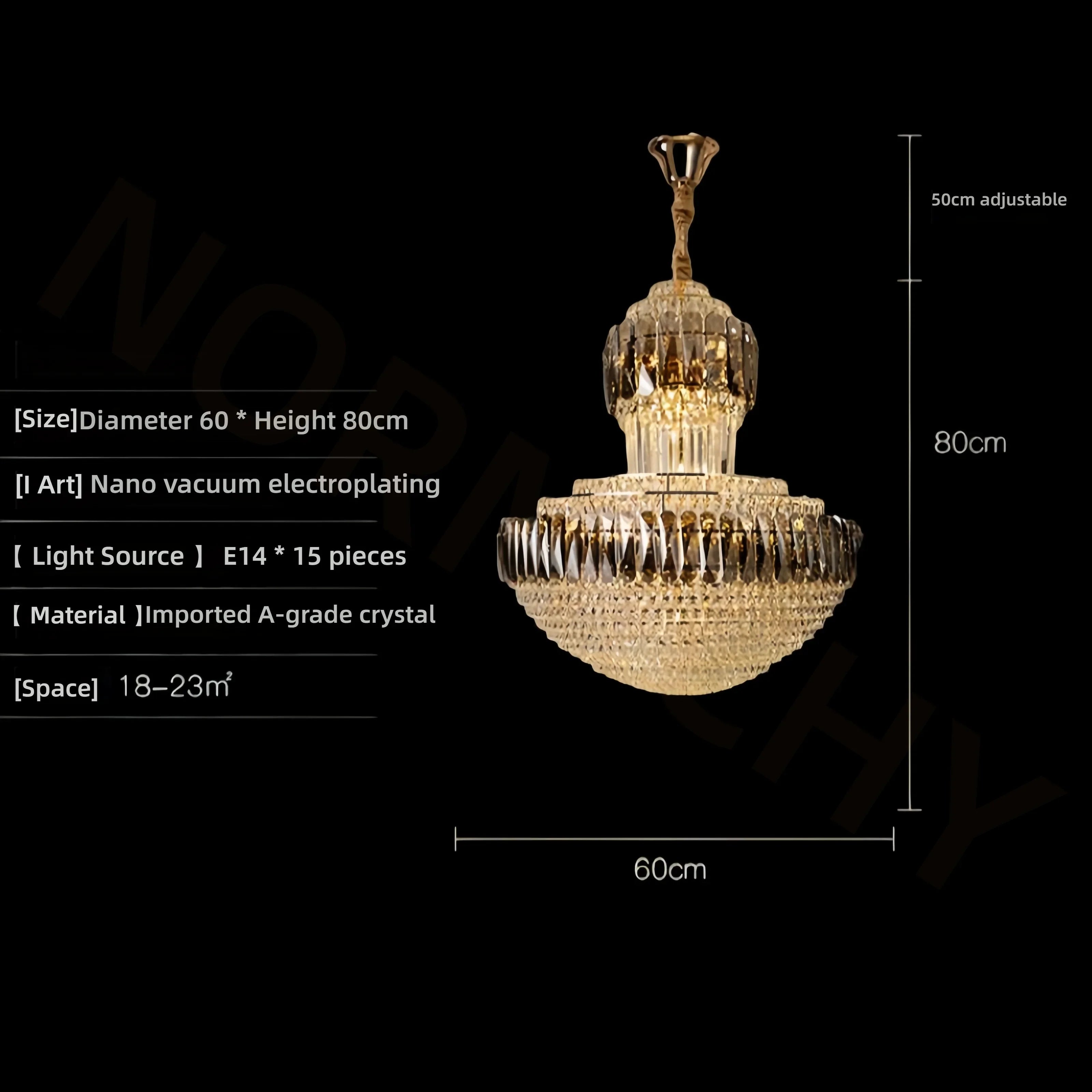 Afralia™ High-End Circular Crystal LED Pendant Light for Modern Living Room Luxurious Villa Lobby