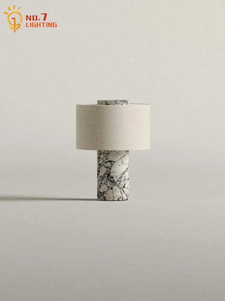 Afralia™ Marble Table Lamp Touch USB Charging LED Desk Light