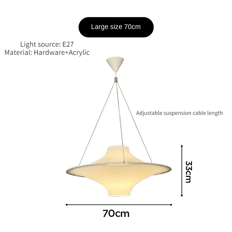 Afralia™ Cream Acrylic UFO Pendant Light: Modern Home Decor Hanging Lamp