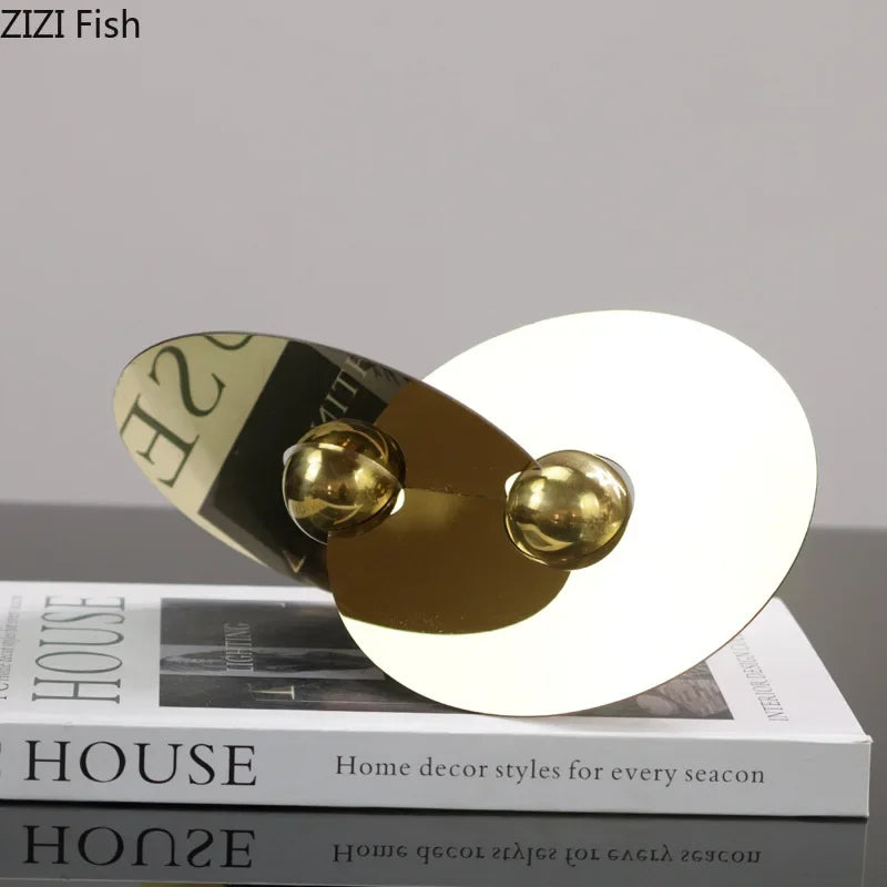 Afralia™ Geometric Circle Sculpture: Modern Metal Desk Ornament for Room Aesthetic