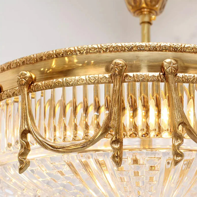 Afralia™ Brass Glass Ceiling Light Luxury Victorian Neoclassical Design Classic Lamp