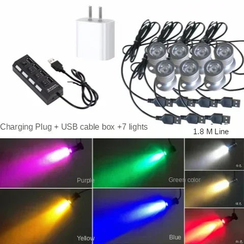 Afralia™ Mini Spotlight: Dimmable USB Focus for Cabinets, Wine Closets, Model Display Case