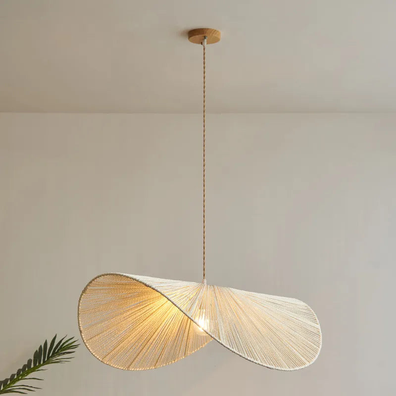 Afralia™ Handmade Rattan Rope Vertigo Woven Pendant Lamp for Home and Hospitality