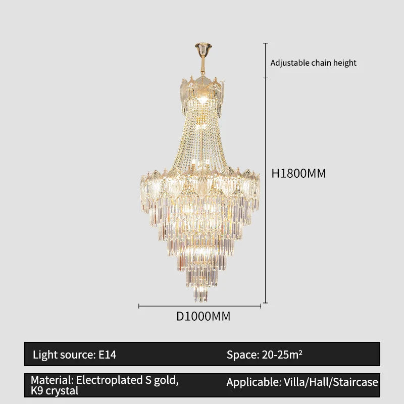 Afralia™ Elegant Simple Staircase Chandelier LED Livingroom Villa Creative Hotel Lighting