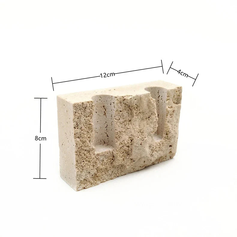 Afralia™ Marble Candlesticks Incense Burner Natural Stone Home Decoration