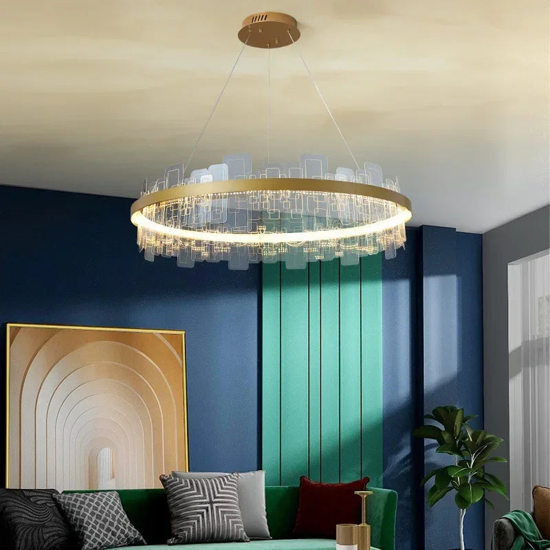 Afralia™ Modern LED Chandelier for Dining Room and Living Room Lighting