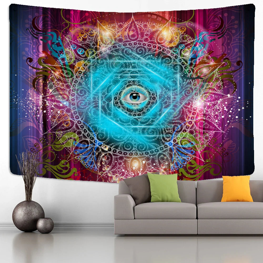 Psychedelic Eye Tapestry Wall Hanging for Aesthetics Room Decor by Afralia™