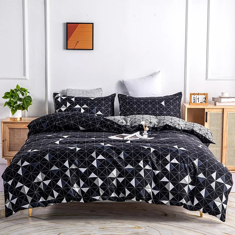 Afralia™ Starry Sky 3D Printed Quilt Cover Set | Romantic Design for Single Double Beds
