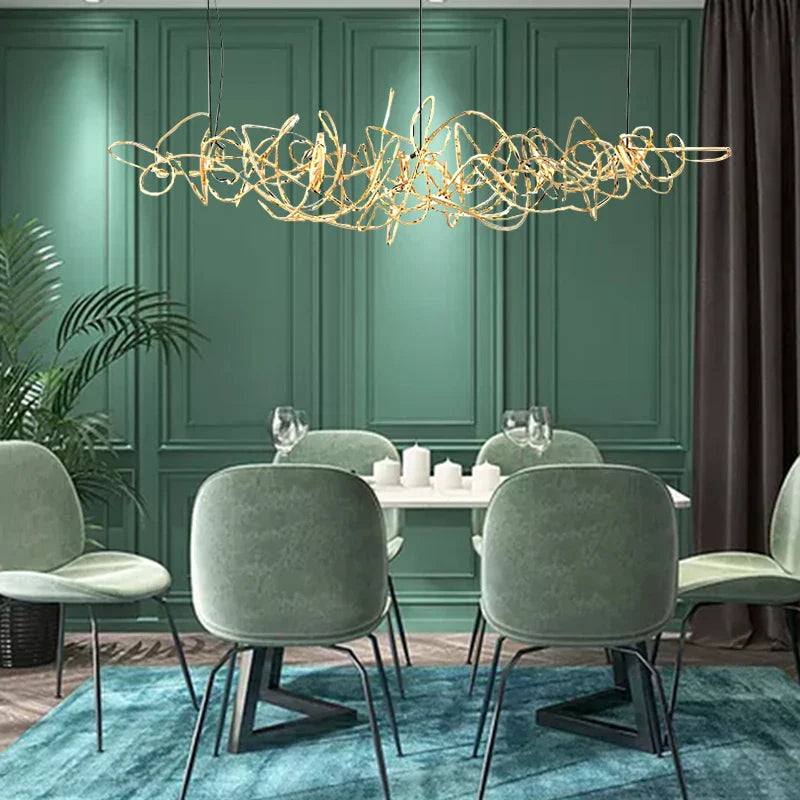 Afralia™ Nordic LED Tree Chandelier - Post-Modern Light Luxury for Restaurant and Bar.