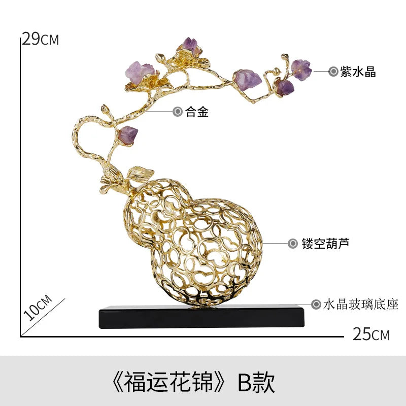 Afralia™ Modern Light Luxury Gourd Home Decoration TV Wine Cabinet Décor