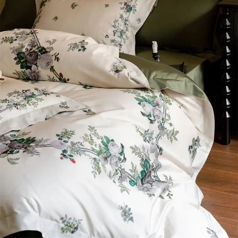 Afralia™ American Pastoral 1000TC Egyptian Cotton Floral Bedding Set