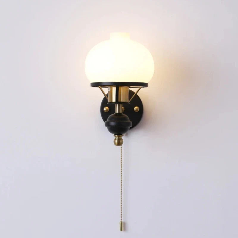 Afralia™ French Retro Living Room Bedroom Wall Lamp