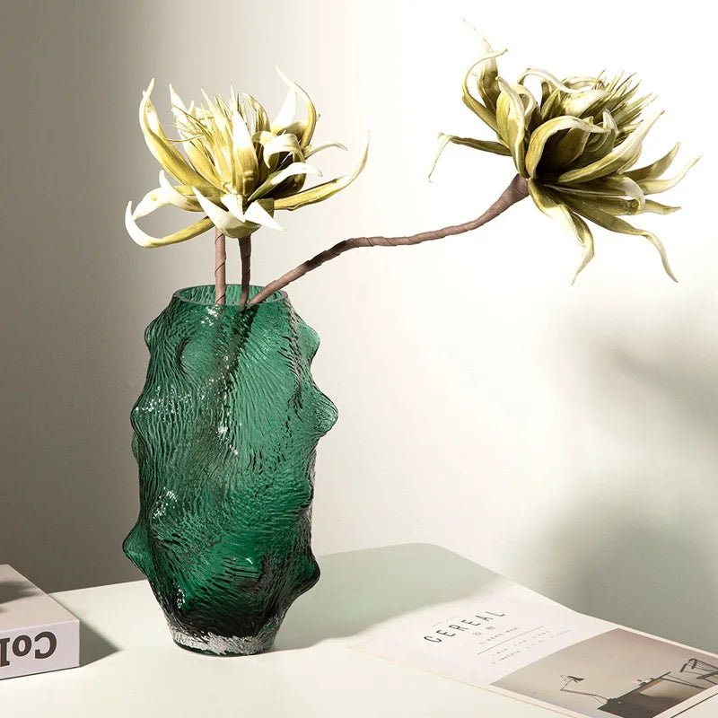 Afralia™ Green Sea Cucumber Glass Vase Terrarium for Home Decoration