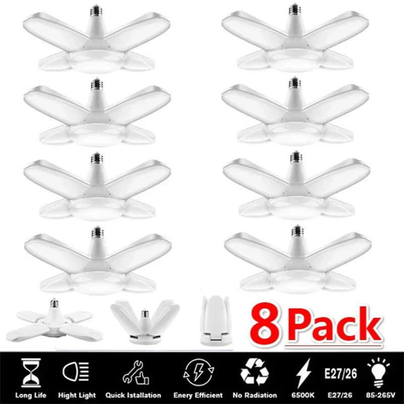 Afralia™ Industrial LED Ceiling Light Deformable Foldable E26/27 Bulb for Garage Warehouse