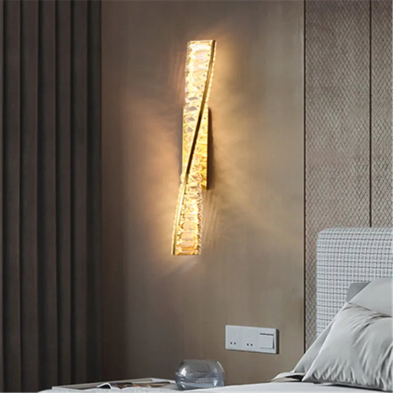 Afralia™ LED Crystal Wall Lights Modern Luxury Sconces for Elegant Home Decor