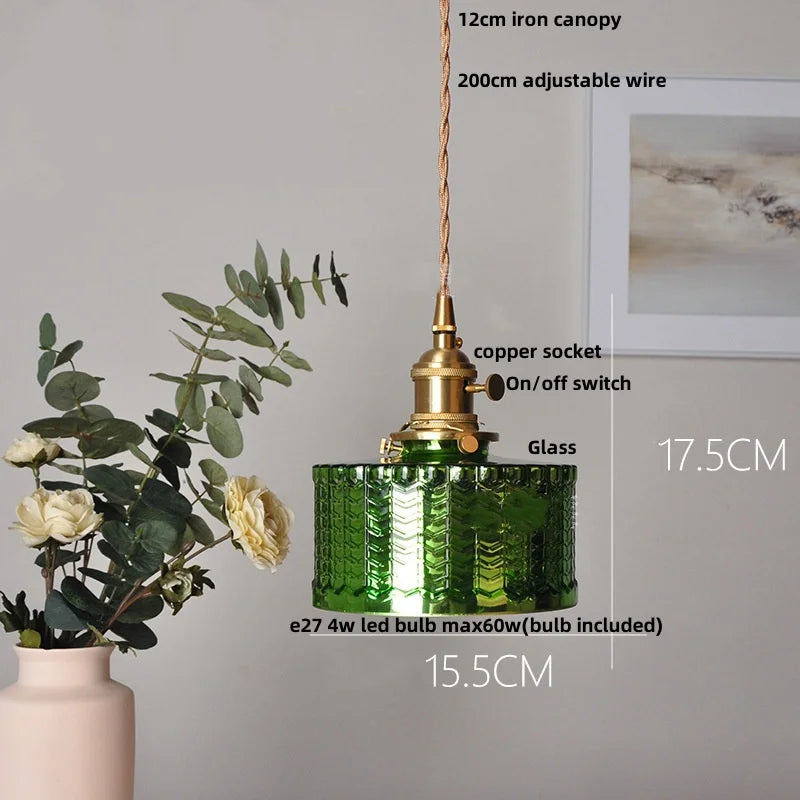Afralia™ Clear Glass LED Pendant Light for Reading Living Dining Room