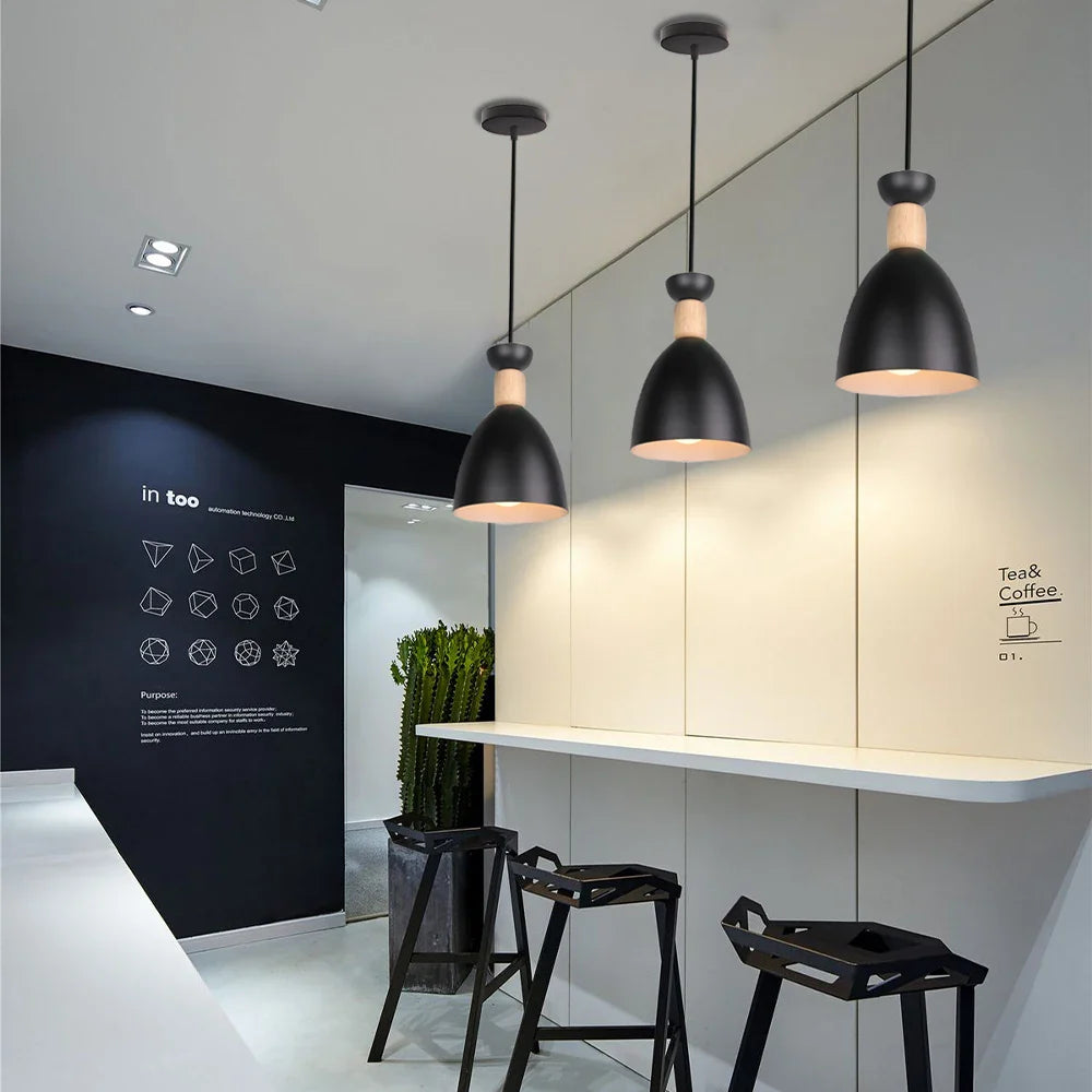 Afralia™ Nordic Pendant Lights: Minimalist E27 Lamps for Kitchen, Dining, Bedroom