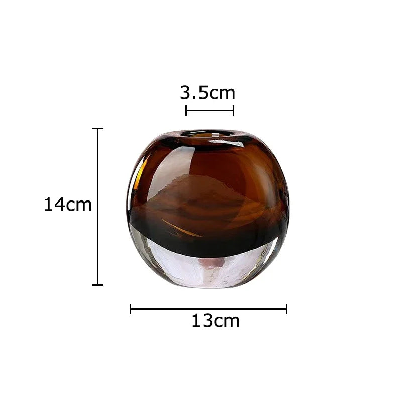 Afralia™ Delicate Glass Vase for Floral Arrangement and Room Decor