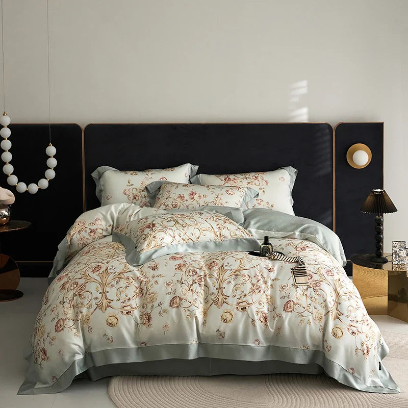 Afralia™ Eucalyptus Fiber Bedding Set: Duvet Cover, Bed Sheet, Fitted Sheet, Pillowcases
