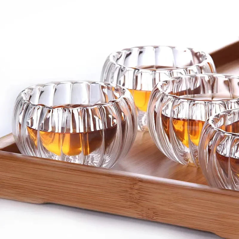 Afralia™ Double Wall Glass Teacup Set for Beer, Tea, Espresso, and Whisky