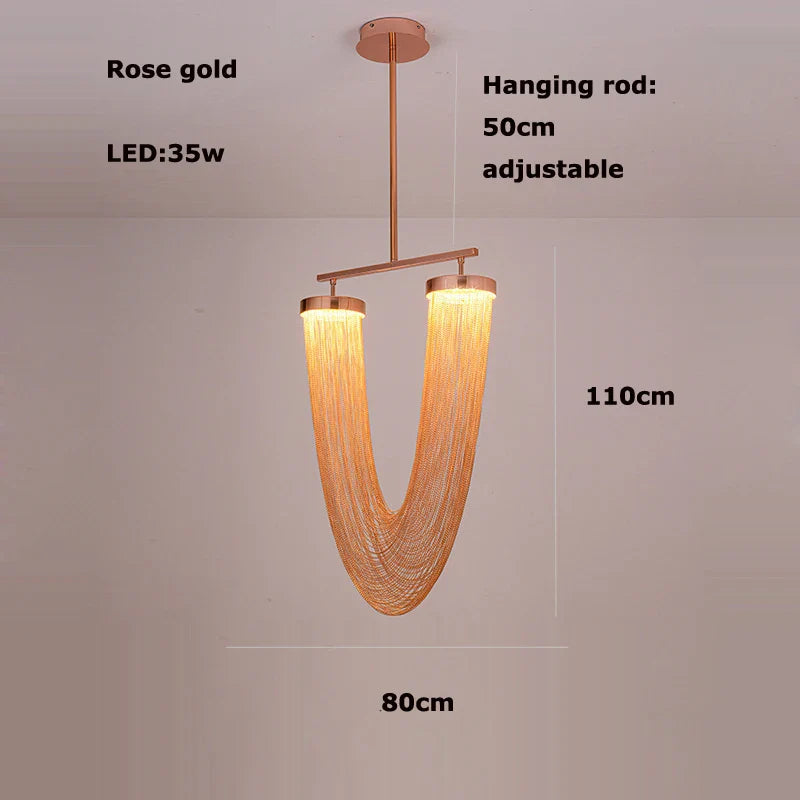 Afralia™ LED Aluminum Ceiling Chandelier Lighting Hanging Lamps for Foyer