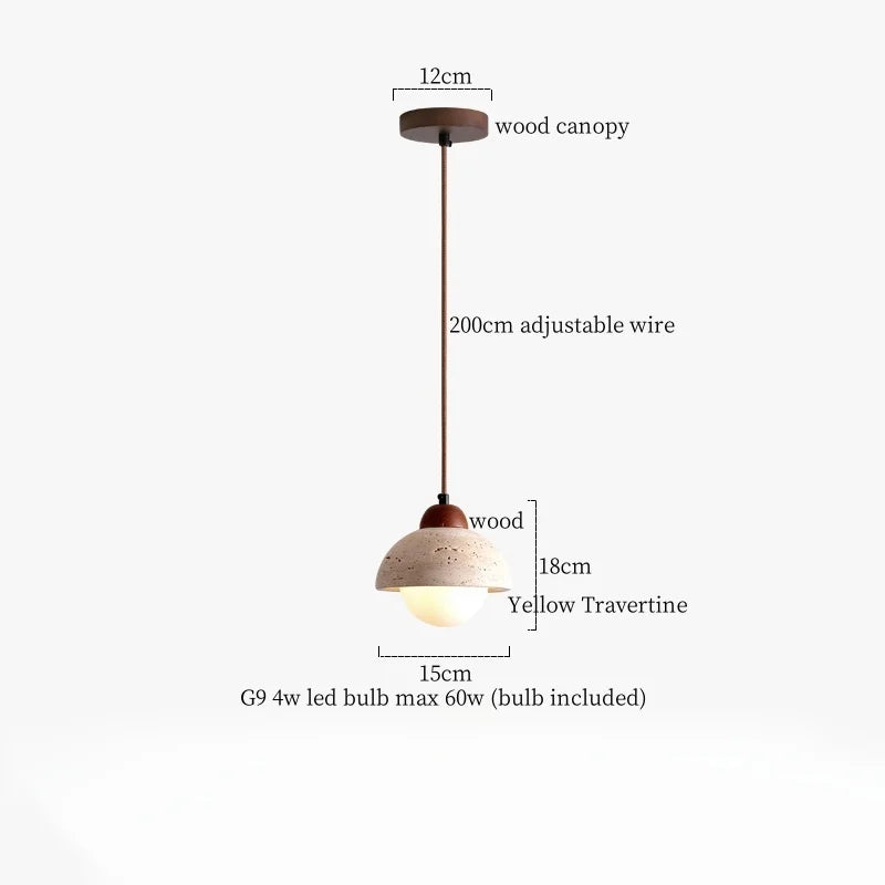 Afralia™ Stone LED Pendant Lights for Bedroom Living Room Kitchen Interior Lighting