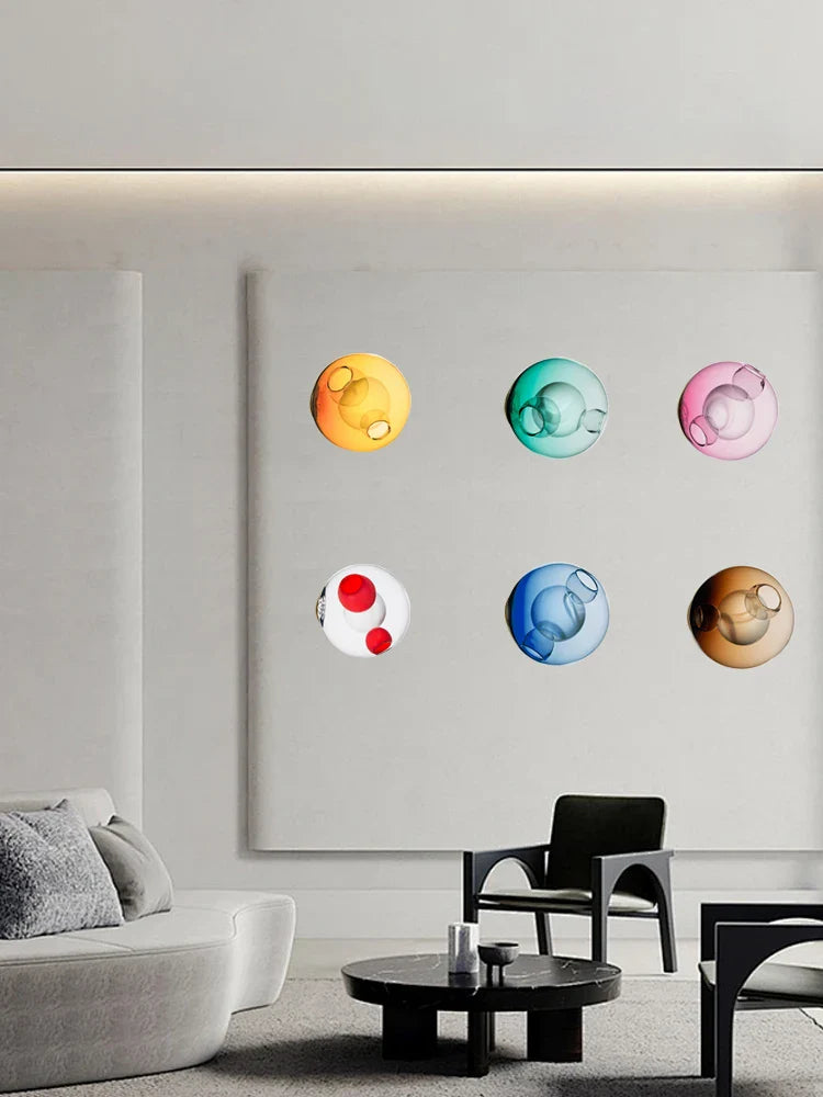 Afralia™ Glass Wall Sconce LED Light Fixture for Living Room & Aisle Decor