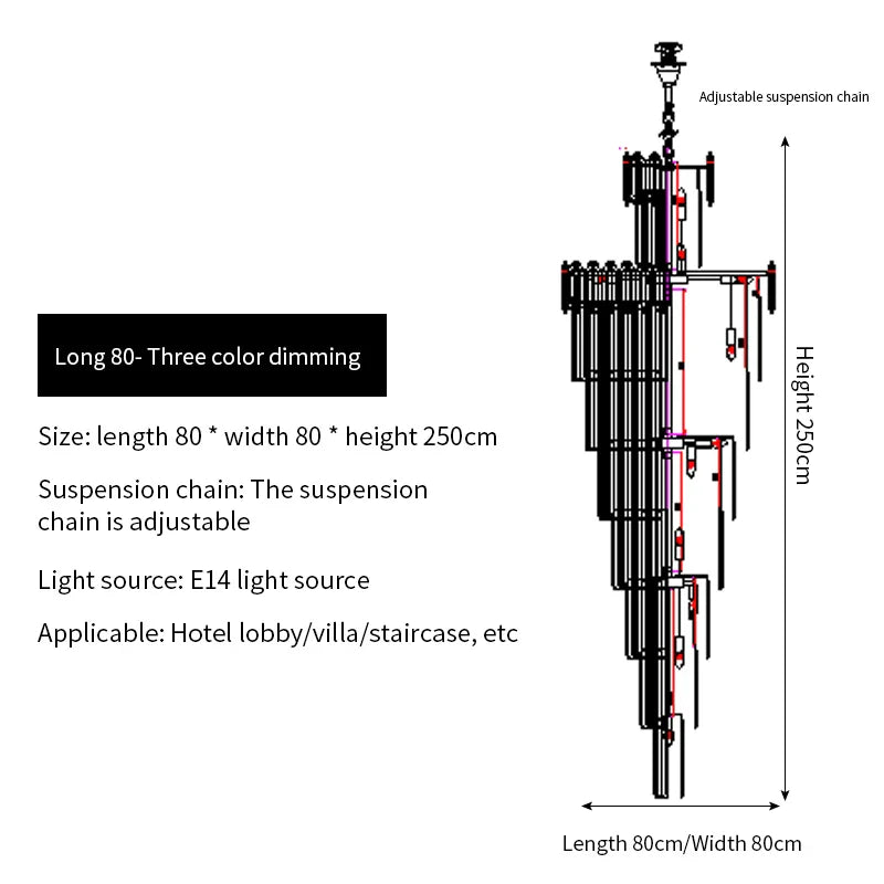 Afralia™ Crystal Chandelier: Luxury Lighting for Living Room, Villa, Exhibition Hall