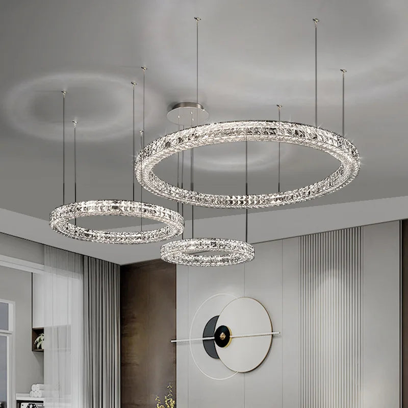 Afralia™ Crystal Pendant Light Chandelier for Luxe Home Decor