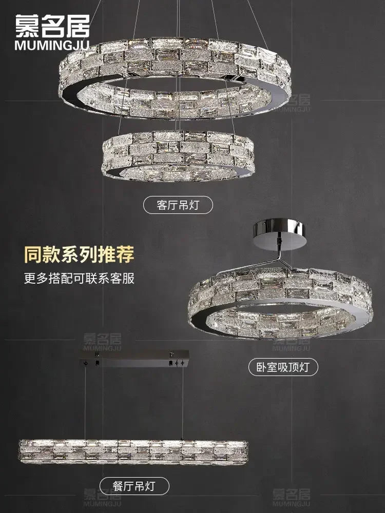 Afralia™ Crystal Chandelier: Modern LED Ceiling Lighting for Bedroom, Living, Dining Room