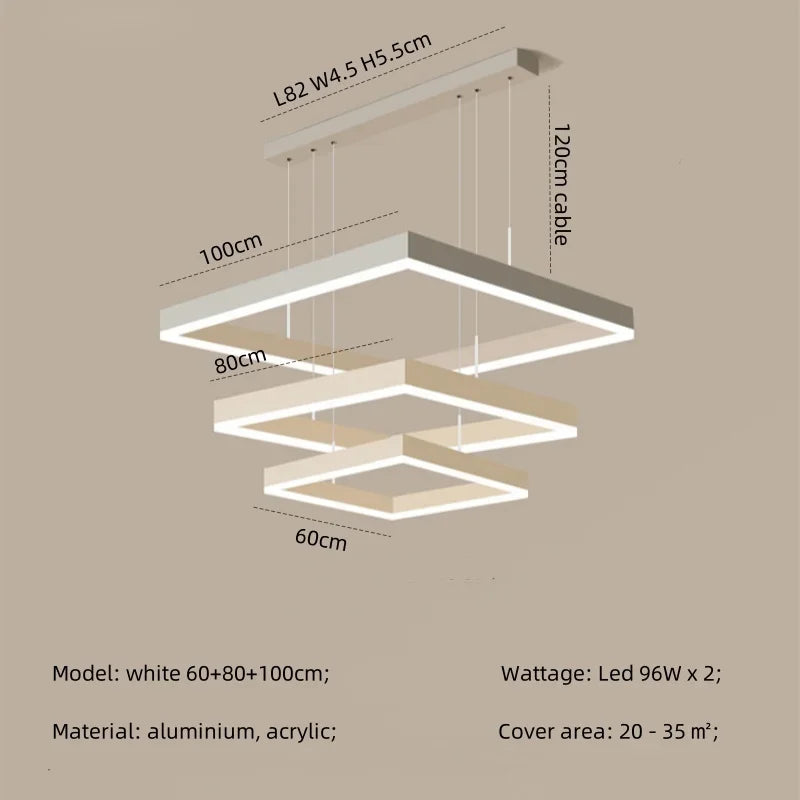 Afralia™ Modern Straight Pendant LED Light - Minimalist Painted Aluminium Chandelier