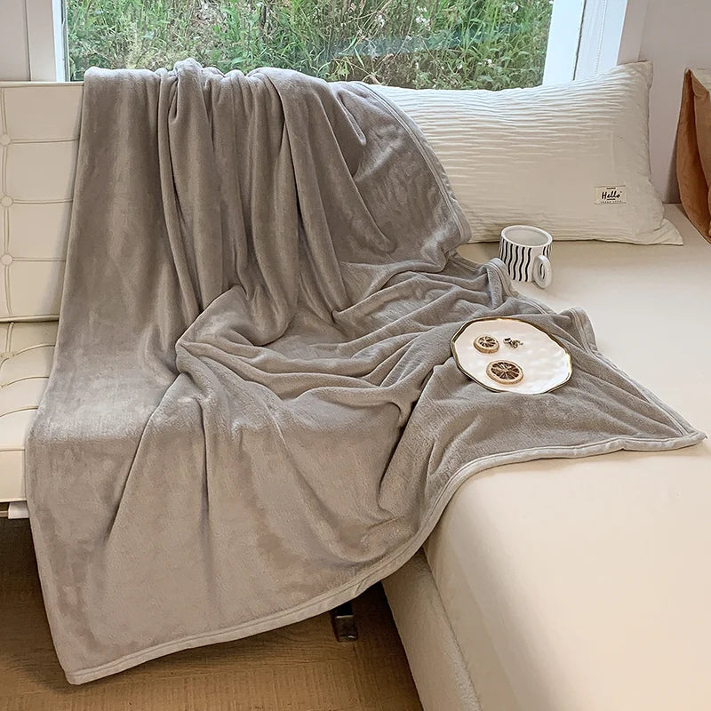 Afralia™ Coral Velvet Summer Blanket: Extra Soft, Skin-friendly, Machine Washable