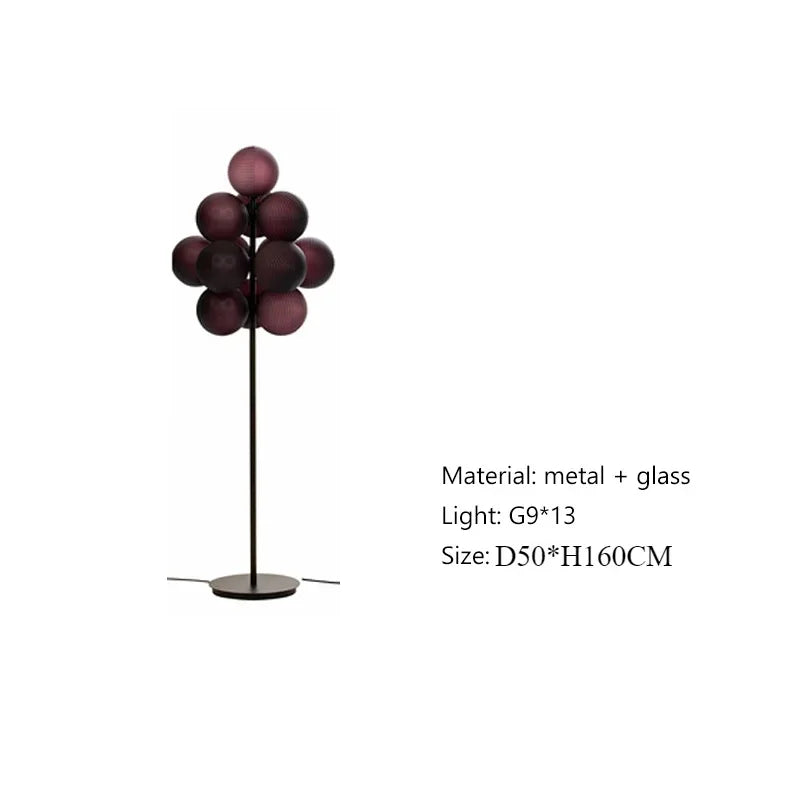Afralia™ Bubble Glass LED Floor & Table Lamp Set for Modern Living Room & Bedroom