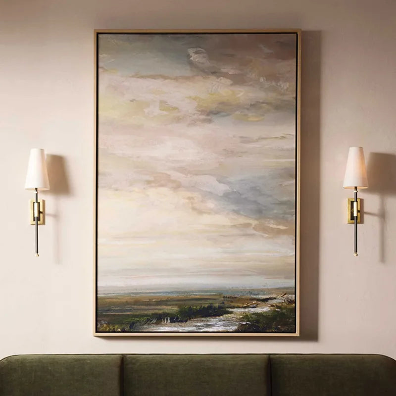 Afralia™ Copper Cloth LED Wall Lamp for Bedroom Reading Light & Decor