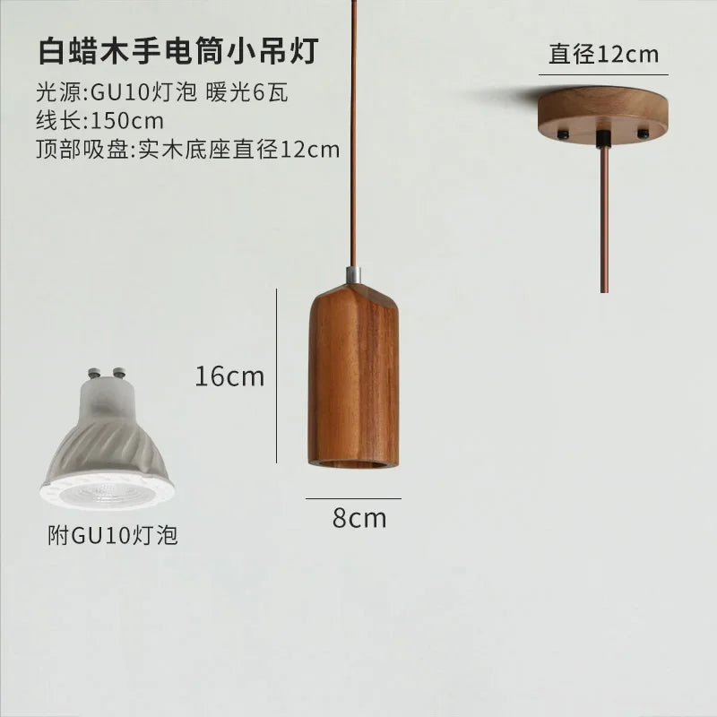 Afralia™ Wooden Pendant Lights LED E27 Minimalist Design for Kitchen, Dining Room, Bar