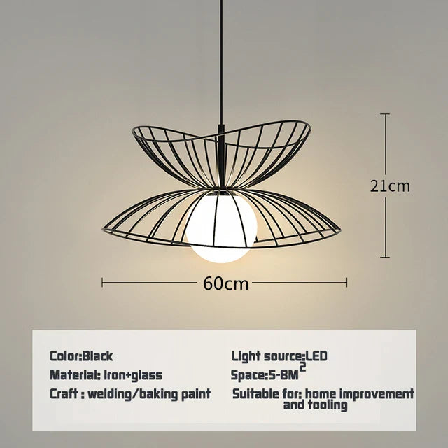 Afralia™ Ray Pendant Light: Loft G9 LED Cage Fixture for Home, Restaurant, Living Room