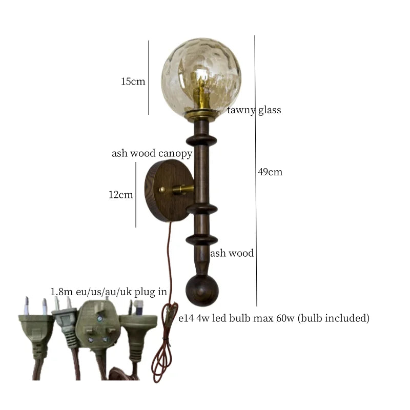 Afralia™ White Glass LED Wall Lamp French Vintage Living Room Bedroom Light