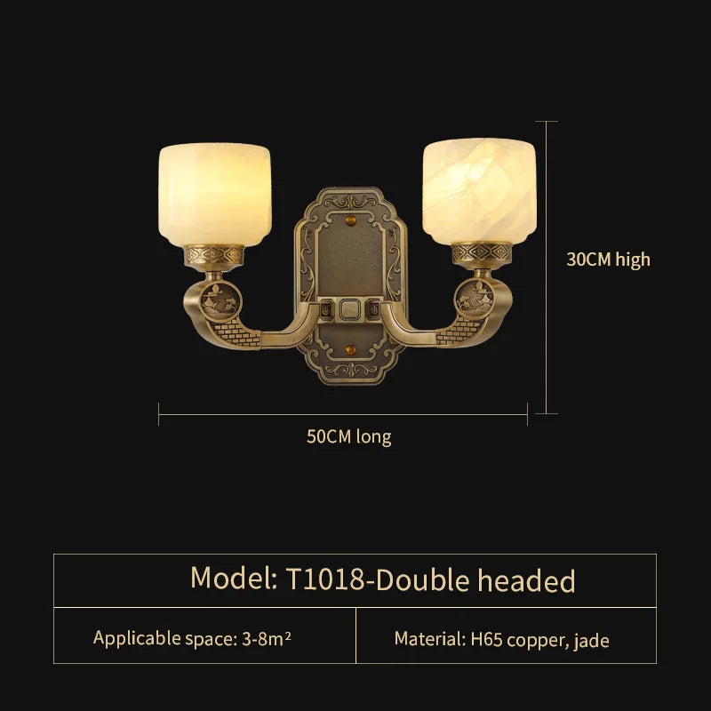 Afralia™ Natural Jade Chandelier - Luxurious Zhongshan Lamps for Dining, Bedroom, and Living Room