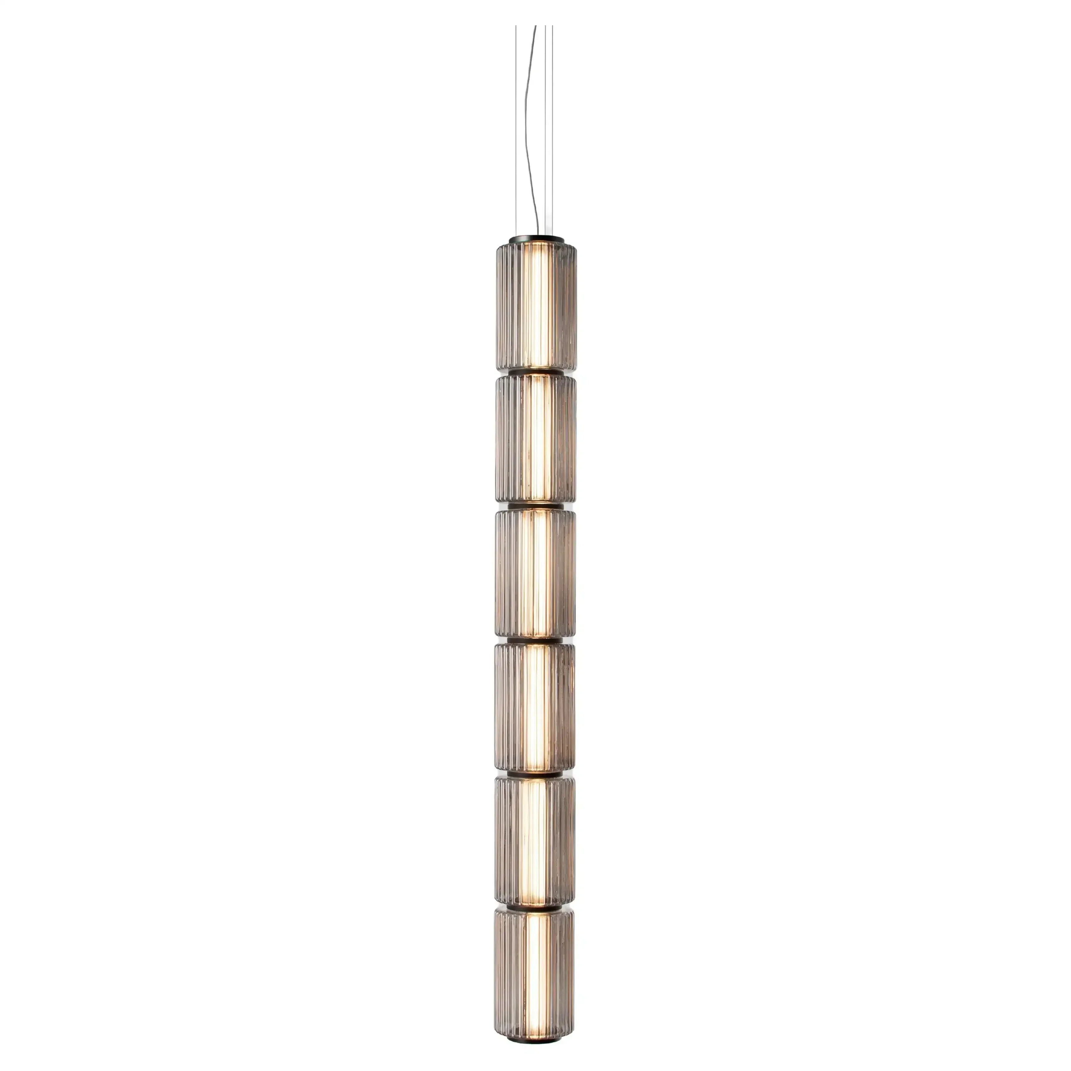 Afralia™ Modern Glass Cylinder LED Pendant Lights for Living Room & Dining Area