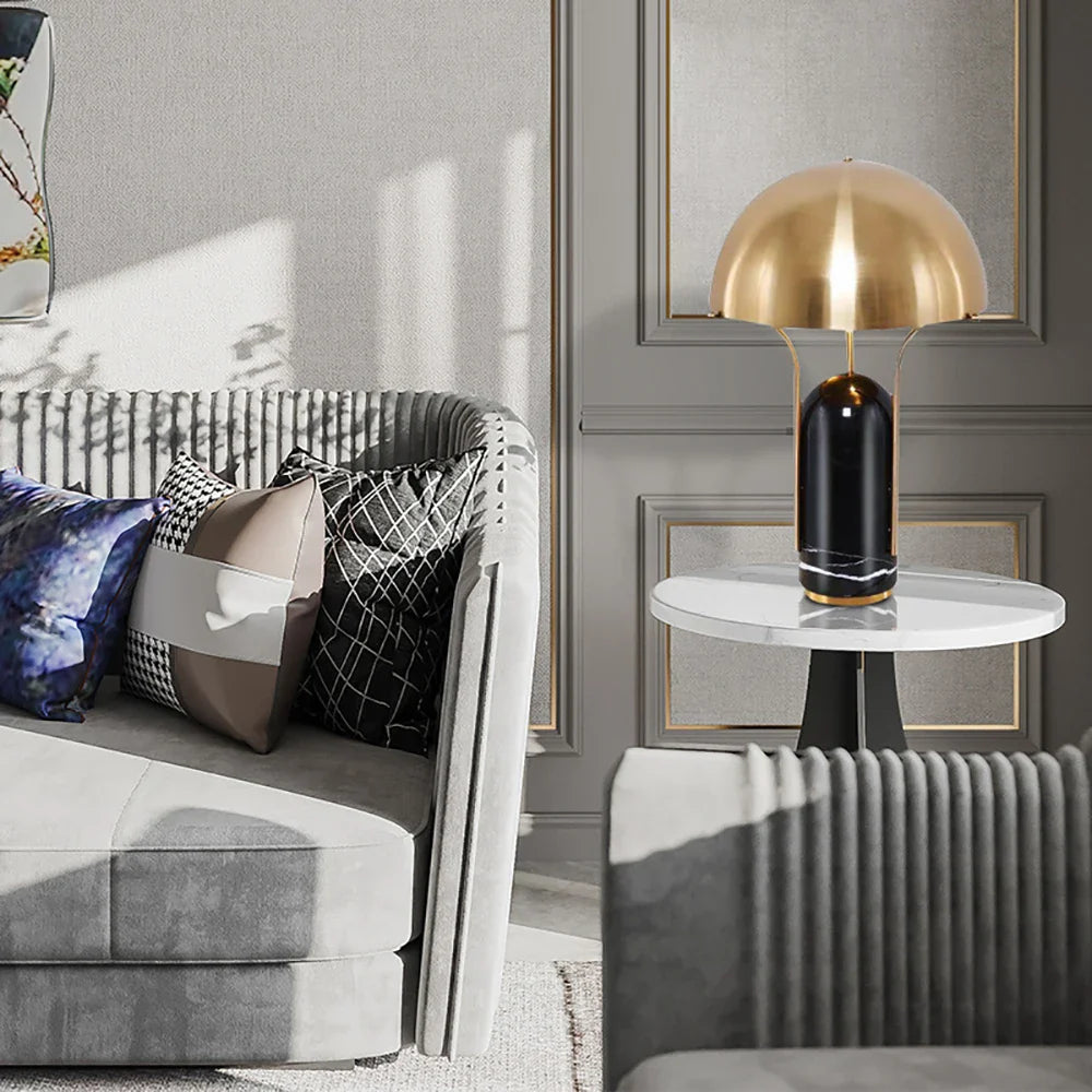 Afralia™ Marble Desk Lamp: Modern Nordic Bedside Table Light